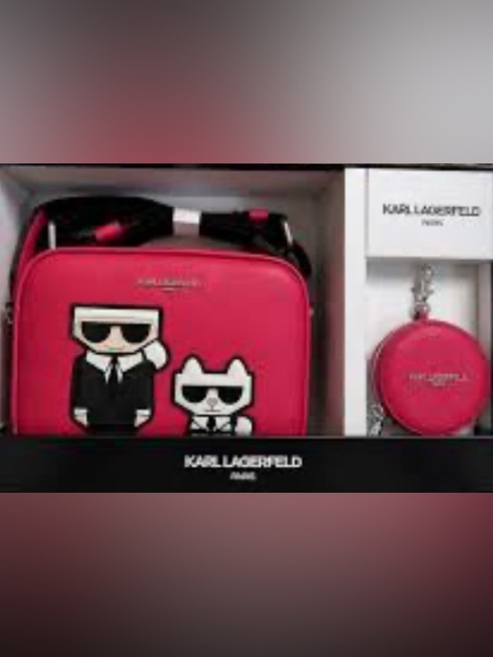 Karl Lagerfeld Handbags - Karl Lagerfeld Hot Pink  Belt Bag with Icon Patch and in the box